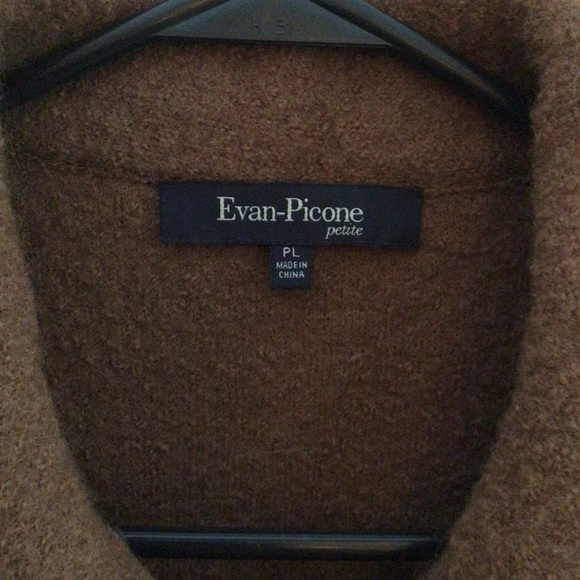 Evan-Picone Petite Wool Button Up Coat Size PL - Picture 3 of 4